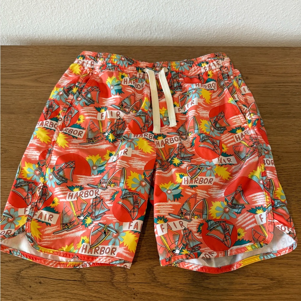 Fair Harbor Orange and Blue Swim Shorts